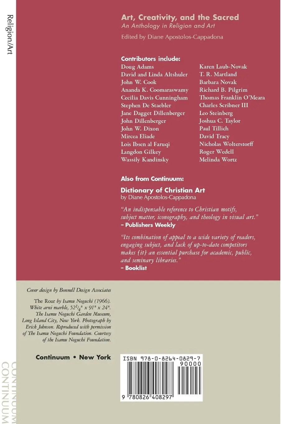 Rückseite: 9780826408297 | Art, Creativity, and the Sacred | Diane Apostolos Cappadona | Buch