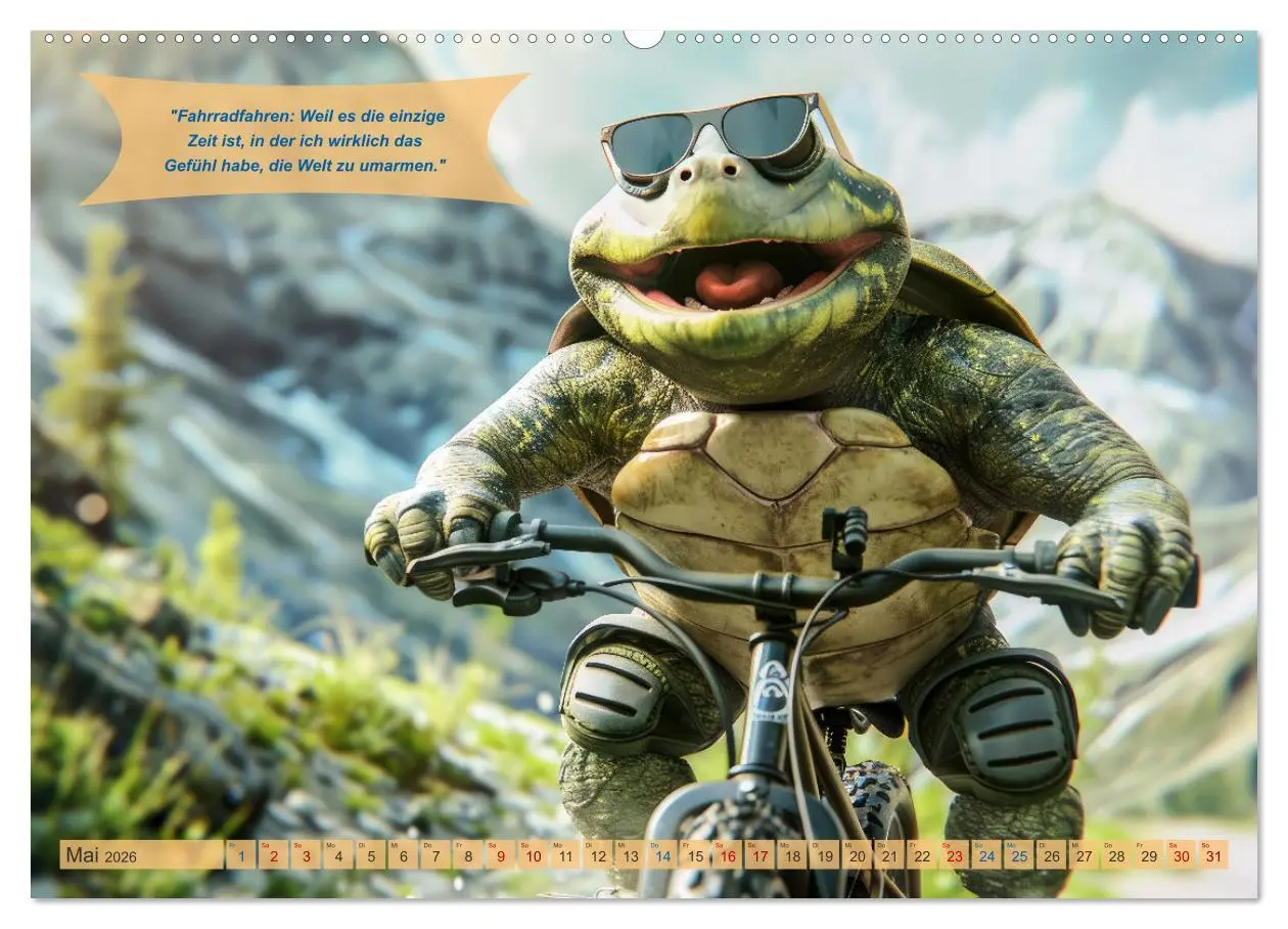 Bild: 9783457388297 | Der tierisch lustige Fahrradkalender (hochwertiger Premium...