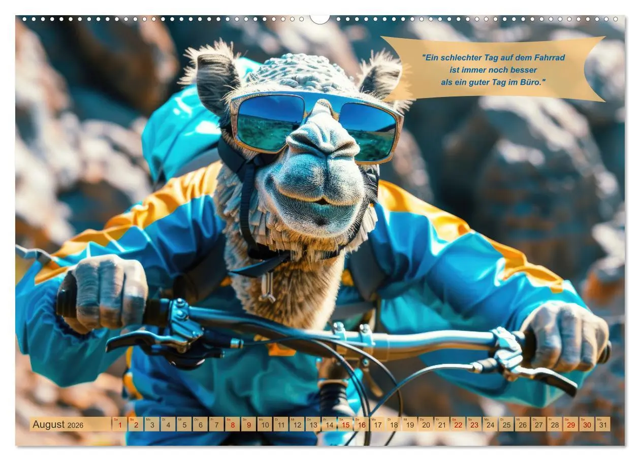 Bild: 9783457388297 | Der tierisch lustige Fahrradkalender (hochwertiger Premium...