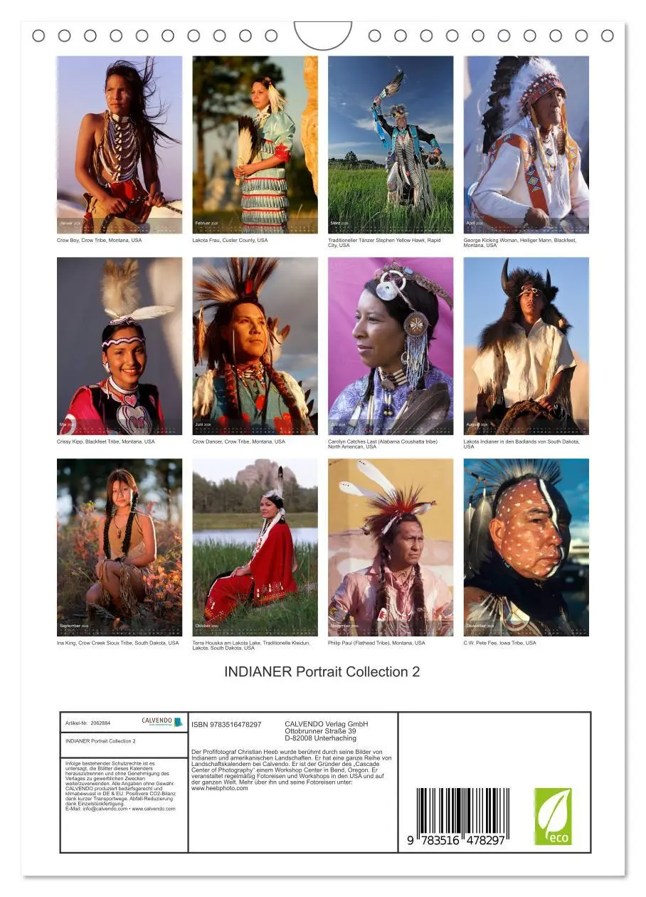 Bild: 9783516478297 | INDIANER Portrait Collection 2 (Wandkalender 2026 DIN A4 hoch),...