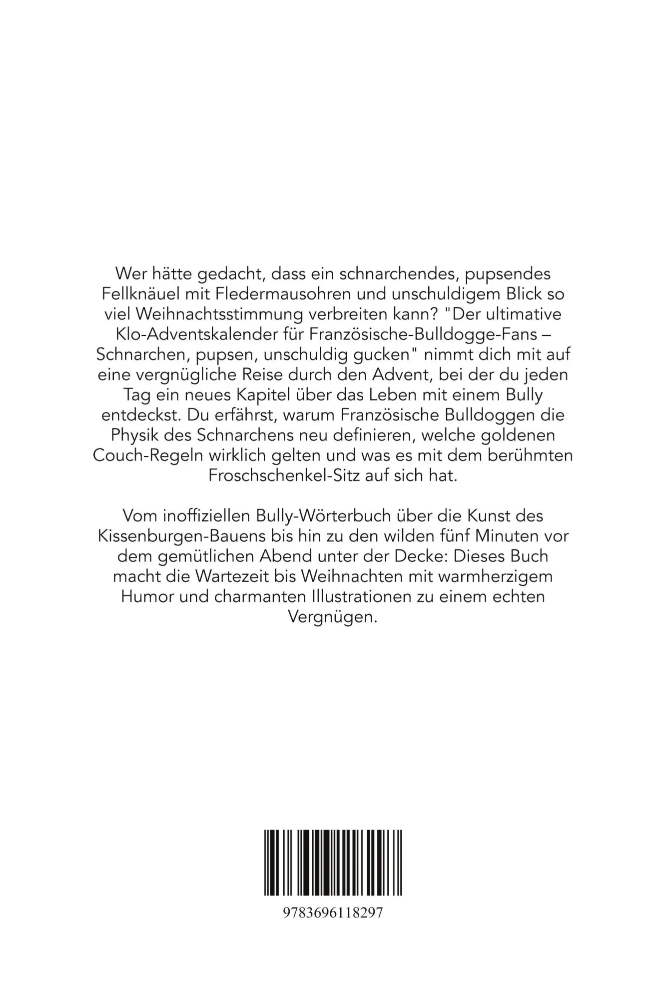Rückseite: 9783696118297 | Der ultimative Klo-Adventskalender für Französische-Bulldogge-Fans