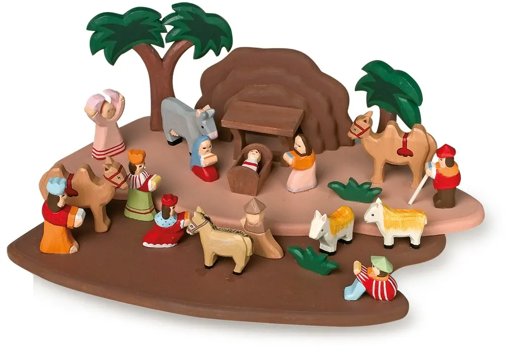 Cover: 4020972018397 | Small foot 1839 - Weihnachtskrippe mit Figuren, Holz, 20-teilig,...