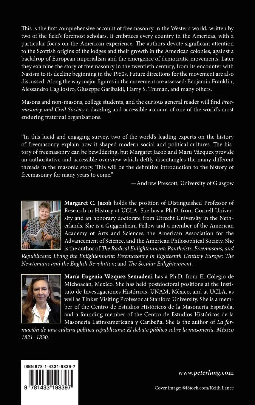 Rückseite: 9781433198397 | Freemasonry and Civil Society | María Eugenia Vázquez Semadeni (u. a.)