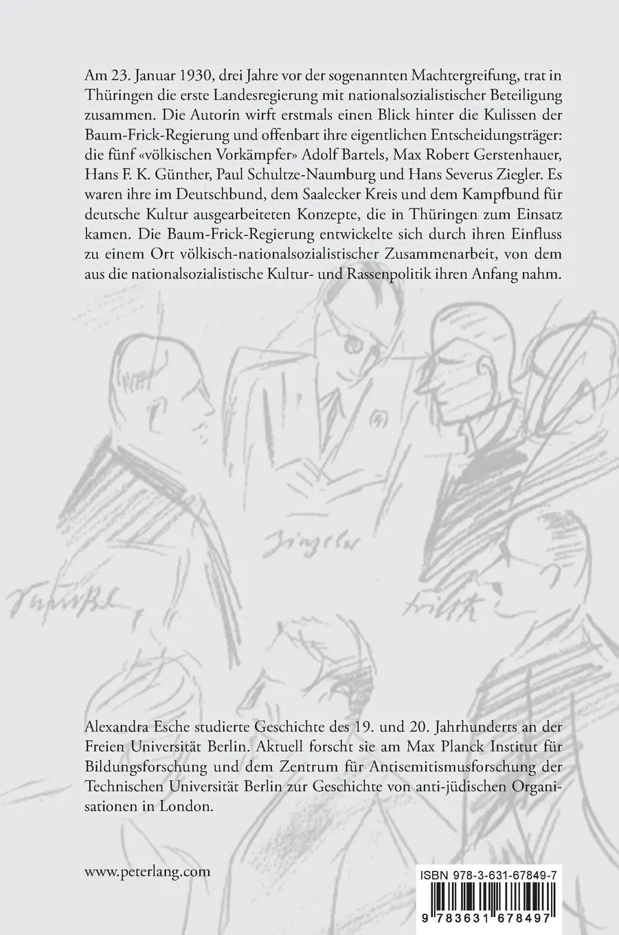 Rückseite: 9783631678497 | Hitlers 'völkische Vorkämpfer' | Alexandra Esche | Buch | Gebunden