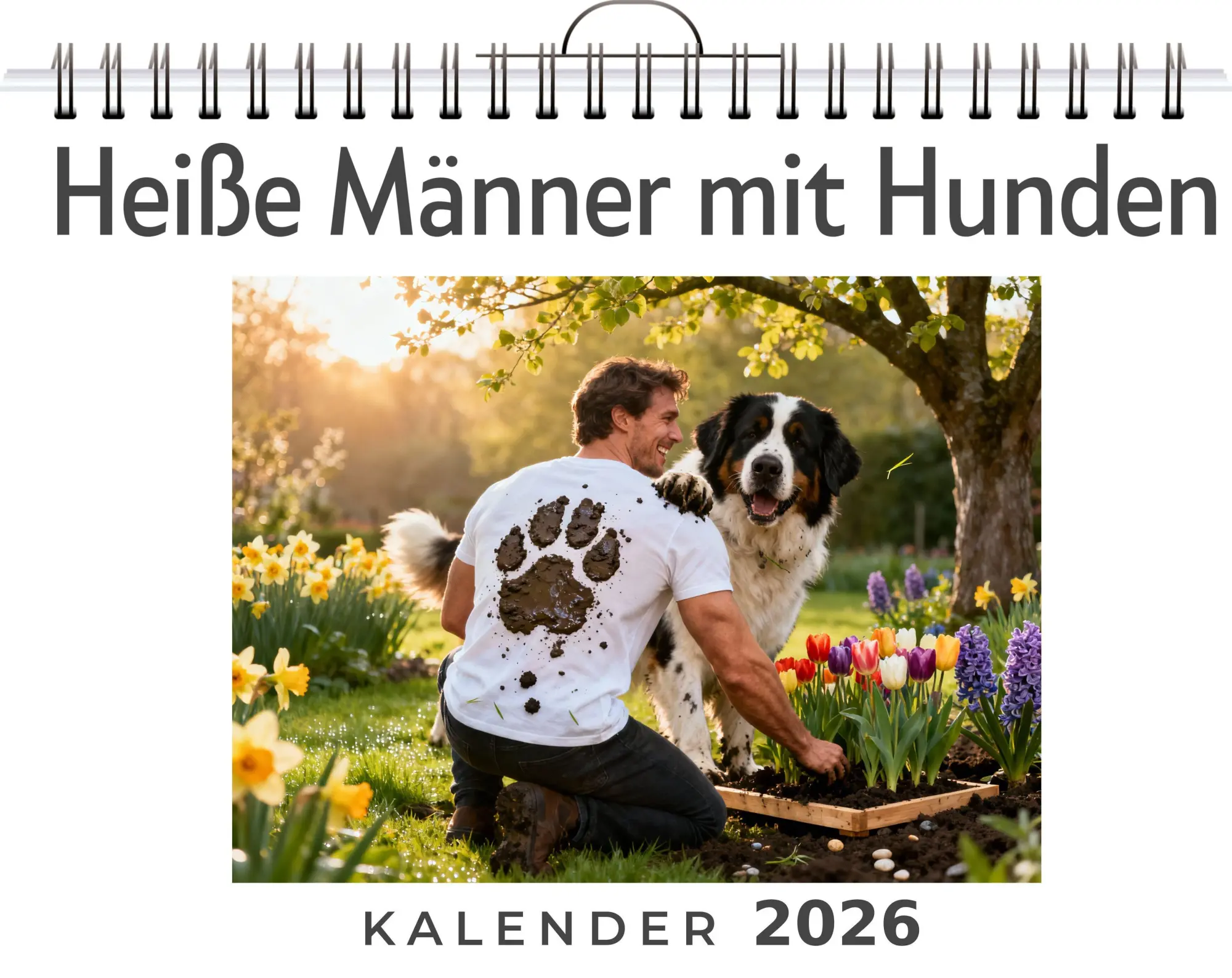 Cover: 9783695348497 | Heiße Männer mit Hunden | Eva Möller | Kalender | Deutsch | 2026
