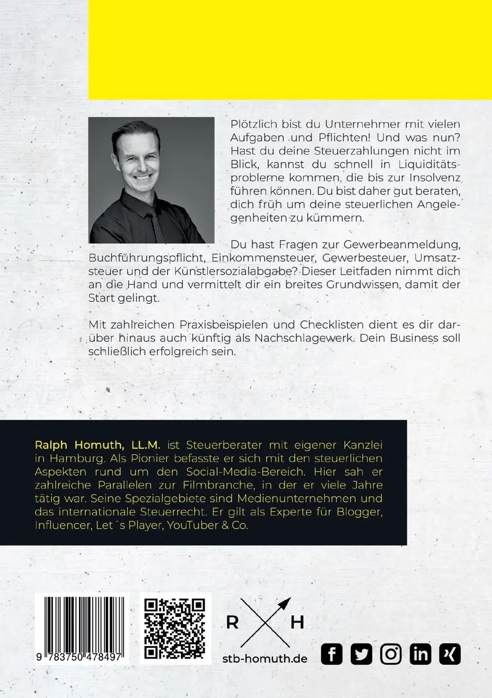 Rückseite: 9783750478497 | Vom Influencer zum Insolvenzer | Ralph Homuth | Taschenbuch | 108 S.