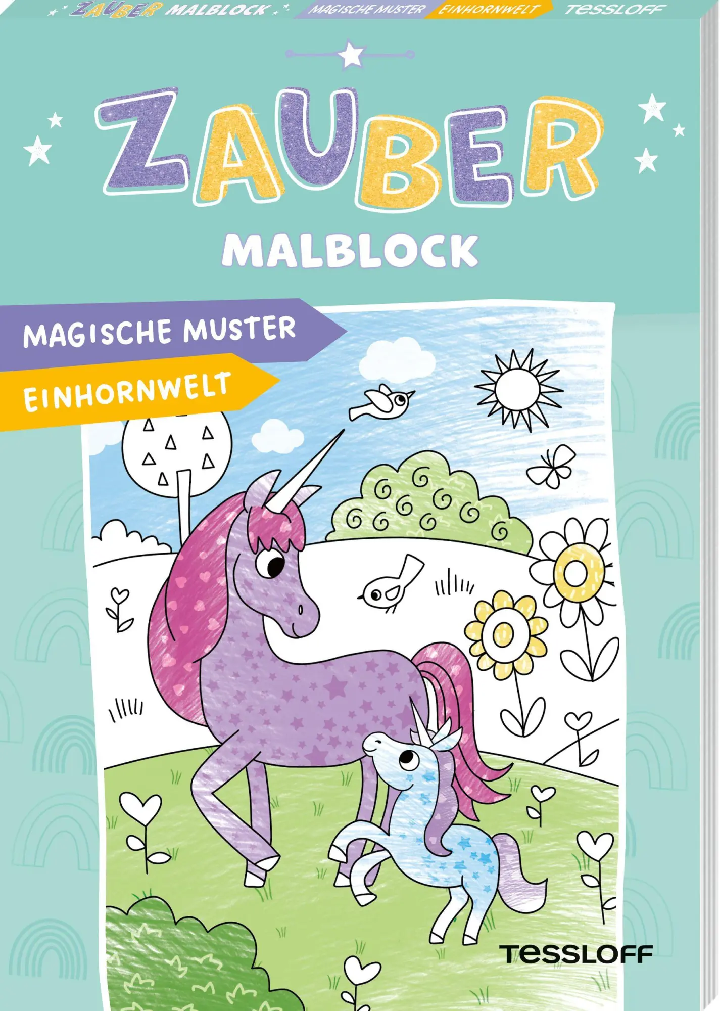 Cover: 9783788648497 | Zaubermalblock. Magische Muster. Einhornwelt | Mit tollen Effekten