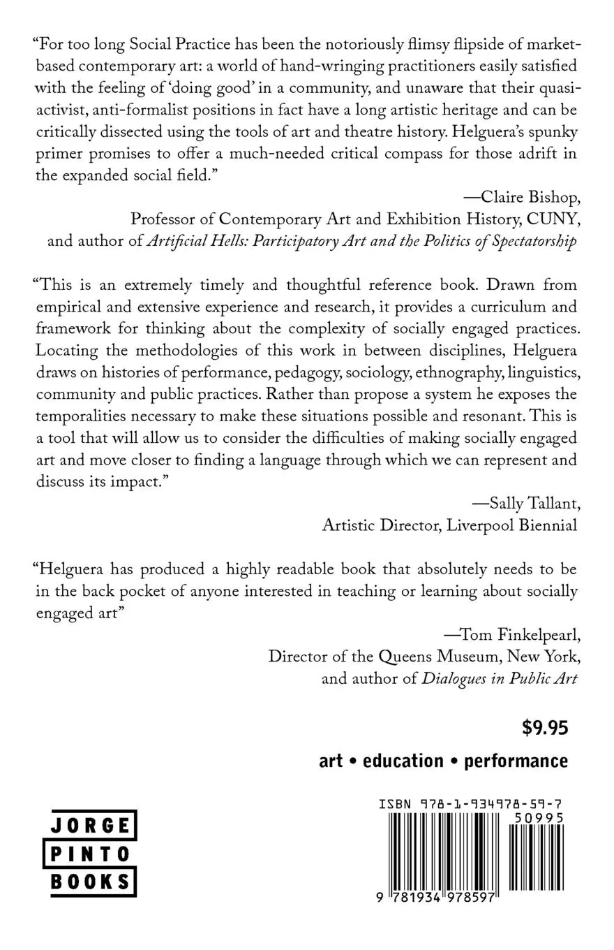 Rückseite: 9781934978597 | Education for Socially Engaged Art | Pablo Helguera | Taschenbuch