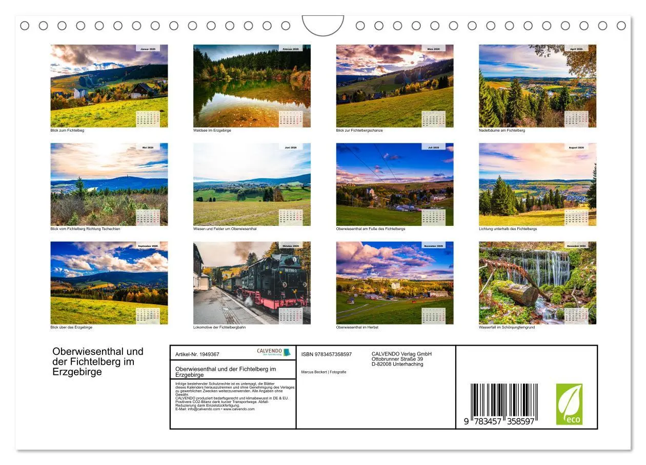 Bild: 9783457358597 | Oberwiesenthal und der Fichtelberg im Erzgebirge (Wandkalender 2026...