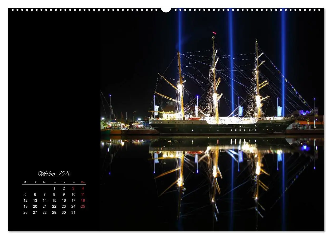 Bild: 9783516208597 | Bremerhaven Nights (hochwertiger Premium Wandkalender 2026 DIN A2...