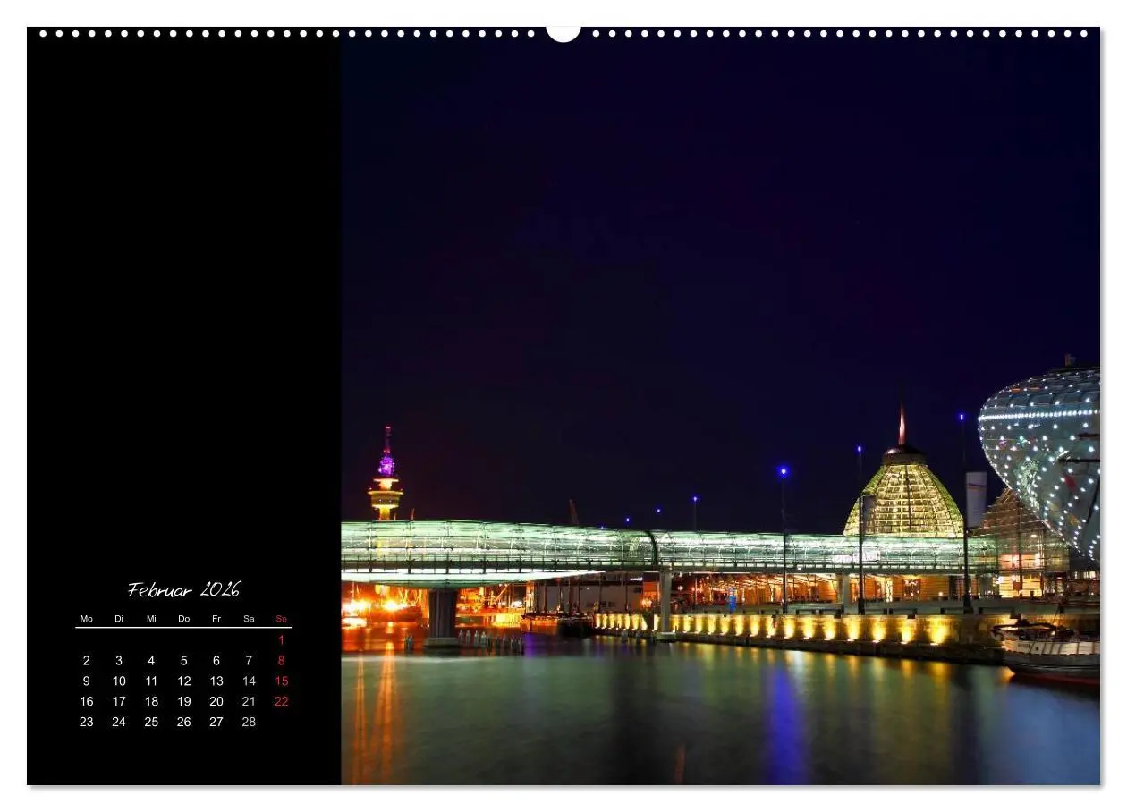 Bild: 9783516208597 | Bremerhaven Nights (hochwertiger Premium Wandkalender 2026 DIN A2...