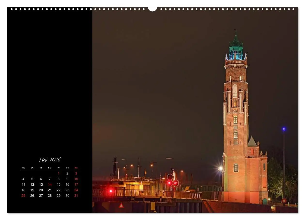 Bild: 9783516208597 | Bremerhaven Nights (hochwertiger Premium Wandkalender 2026 DIN A2...