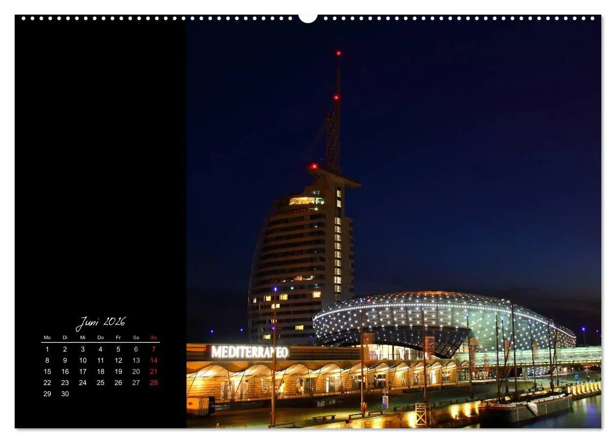 Bild: 9783516208597 | Bremerhaven Nights (hochwertiger Premium Wandkalender 2026 DIN A2...