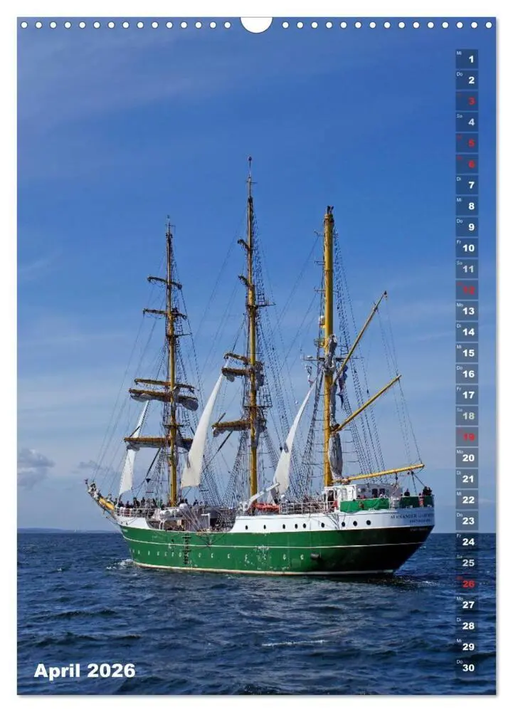 Bild: 9783516448597 | Segelromantik - Großsegler auf der Ostsee (Wandkalender 2026 DIN A3...