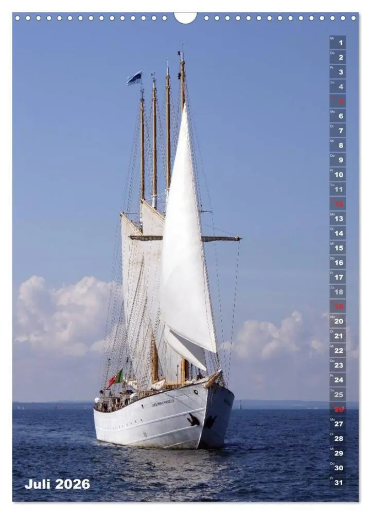 Bild: 9783516448597 | Segelromantik - Großsegler auf der Ostsee (Wandkalender 2026 DIN A3...