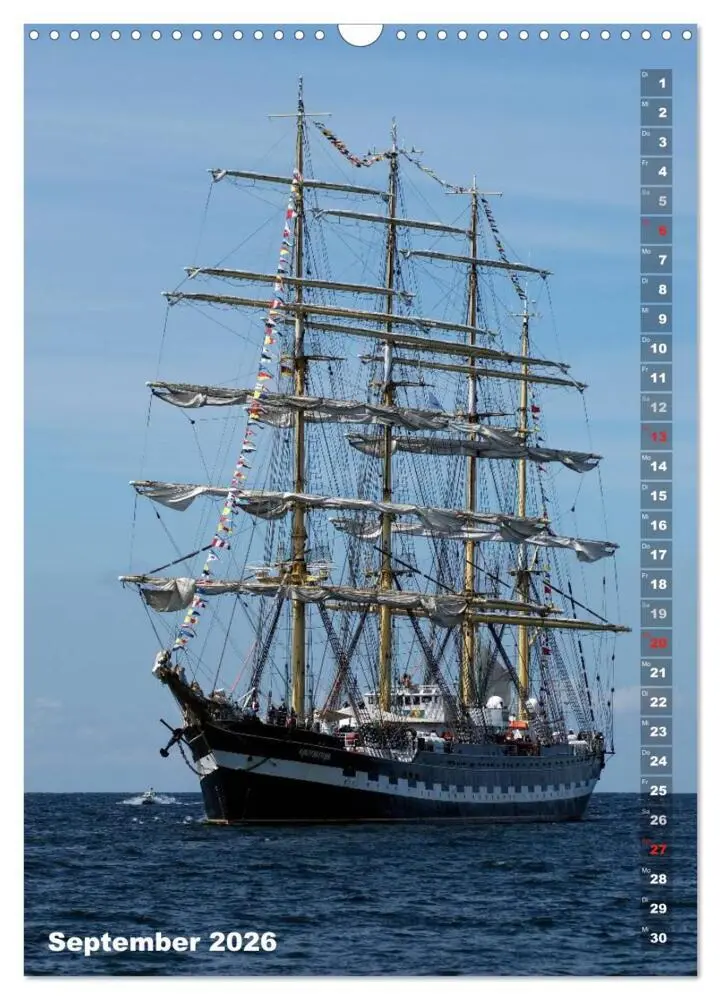 Bild: 9783516448597 | Segelromantik - Großsegler auf der Ostsee (Wandkalender 2026 DIN A3...