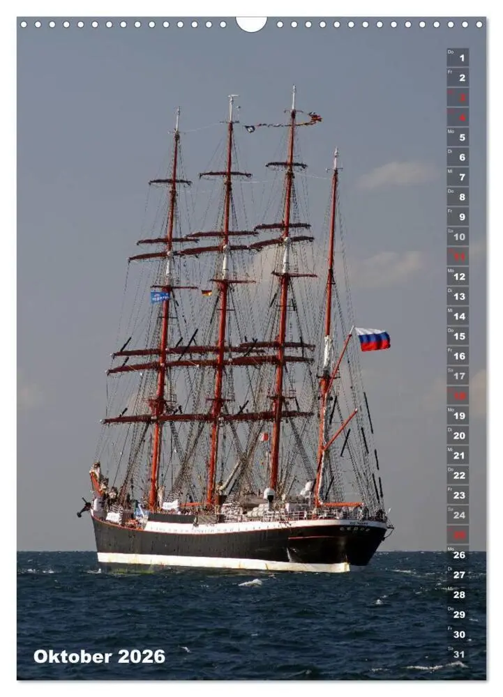 Bild: 9783516448597 | Segelromantik - Großsegler auf der Ostsee (Wandkalender 2026 DIN A3...