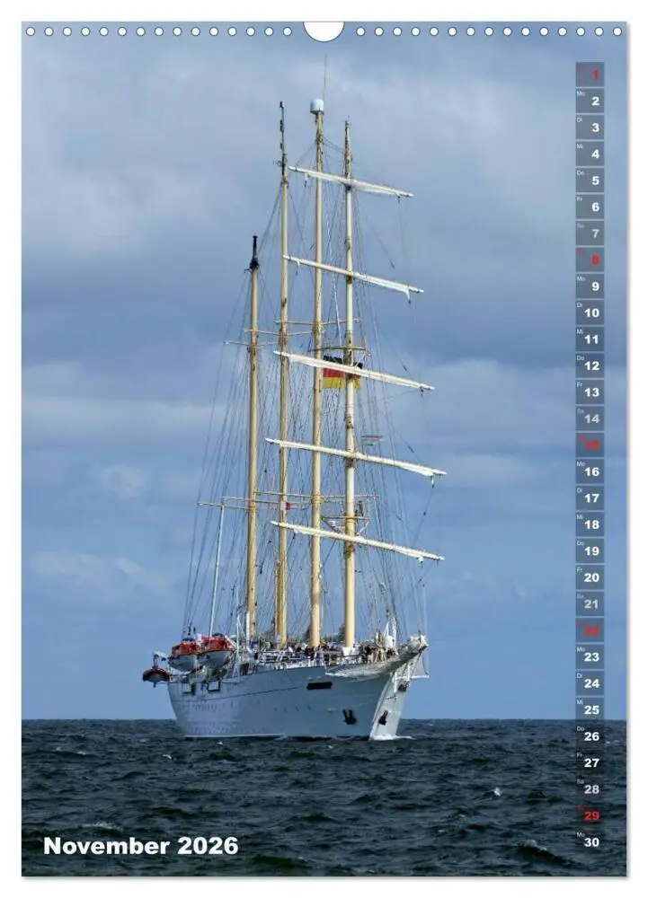 Bild: 9783516448597 | Segelromantik - Großsegler auf der Ostsee (Wandkalender 2026 DIN A3...