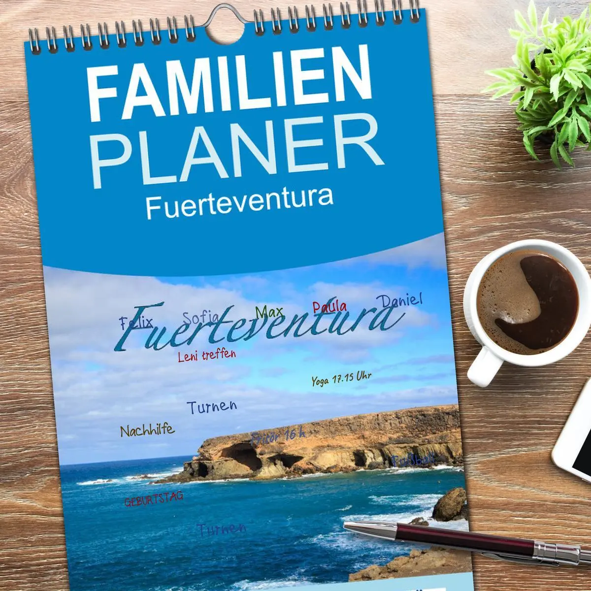 Bild: 9783516518597 | Familienplaner 2026 - Fuerteventura mit 5 Spalten (Wandkalender, 21...