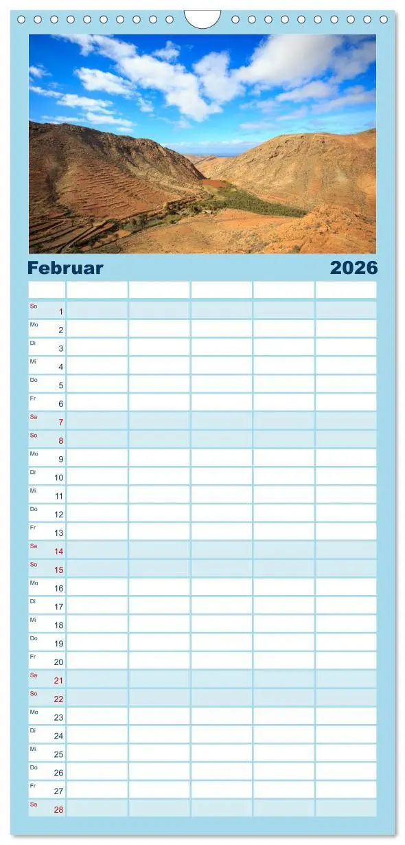 Bild: 9783516518597 | Familienplaner 2026 - Fuerteventura mit 5 Spalten (Wandkalender, 21...