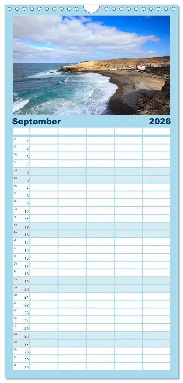 Bild: 9783516518597 | Familienplaner 2026 - Fuerteventura mit 5 Spalten (Wandkalender, 21...