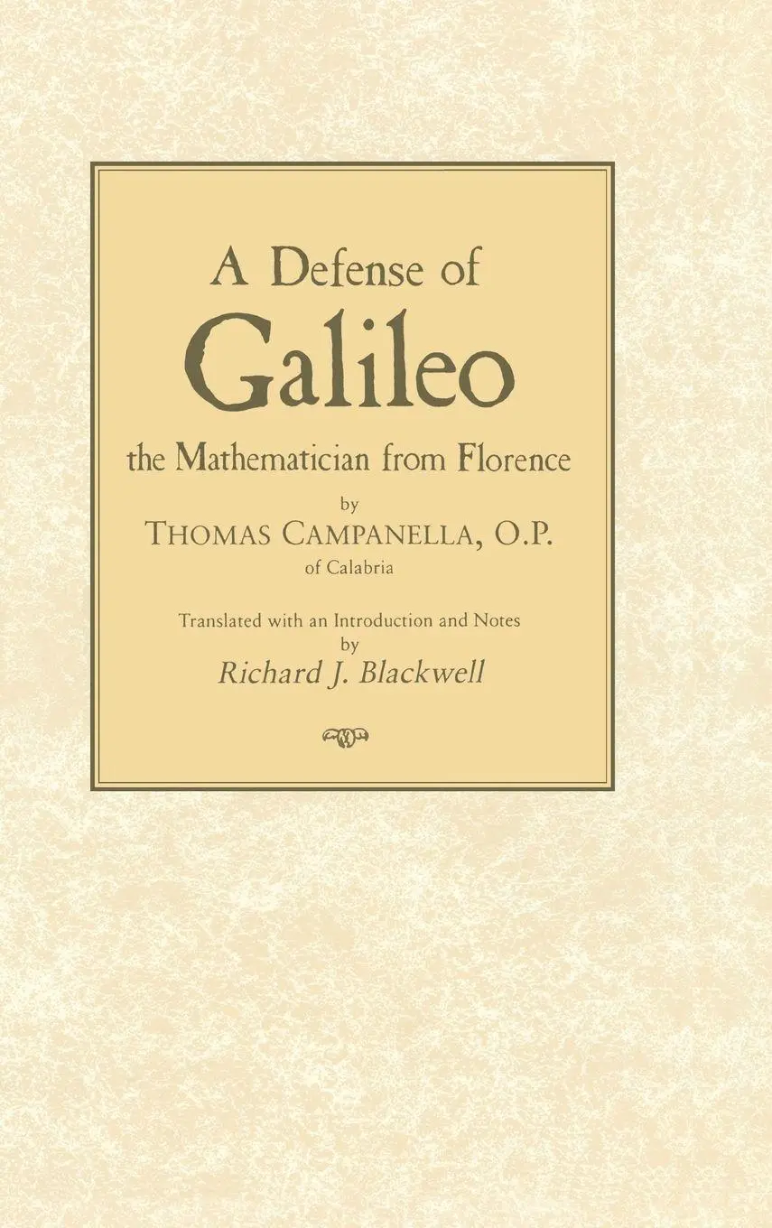 Cover: 9780268008697 | Defense of Galileo | The Mathematician from Florence | Campanella
