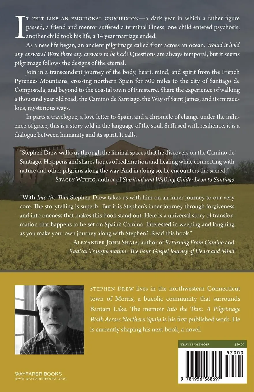 Rückseite: 9781956368697 | Into the Thin | A Pilgrimage Walk Across Northern Spain | Stephen Drew