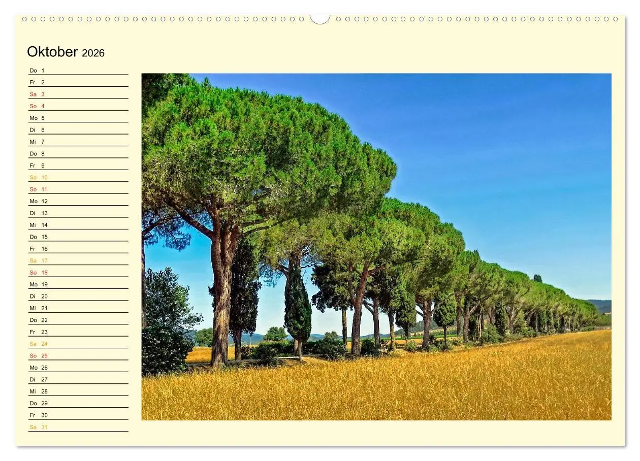 Bild: 9783457968697 | Bühne frei für die Toskana (hochwertiger Premium Wandkalender 2026...