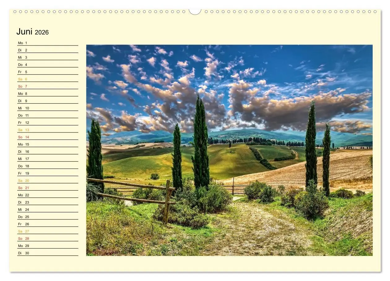 Bild: 9783457968697 | Bühne frei für die Toskana (hochwertiger Premium Wandkalender 2026...