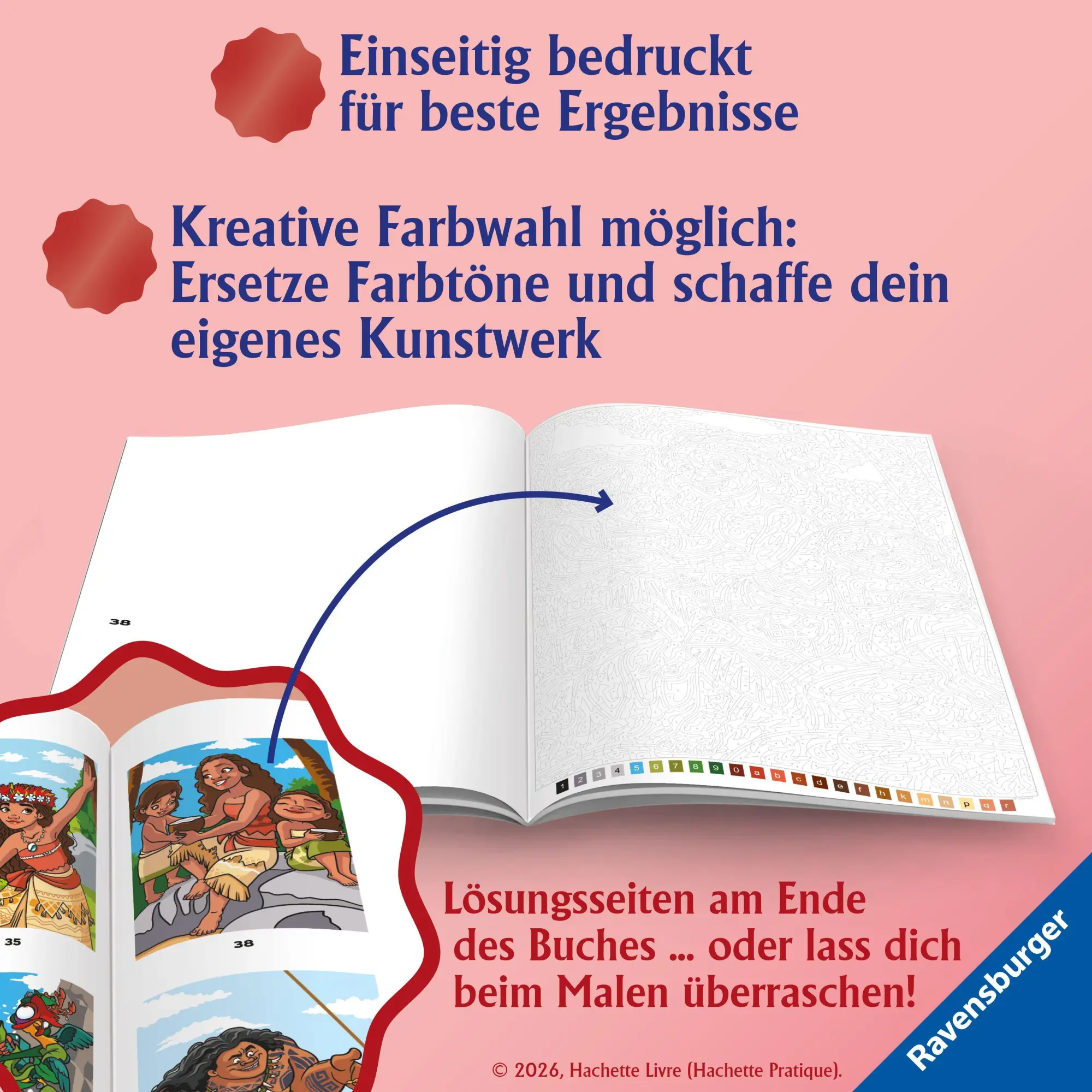 Bild: 9783473498697 | Disney Malen nach Zahlen - Vaiana | Taschenbuch | 112 S. | Deutsch
