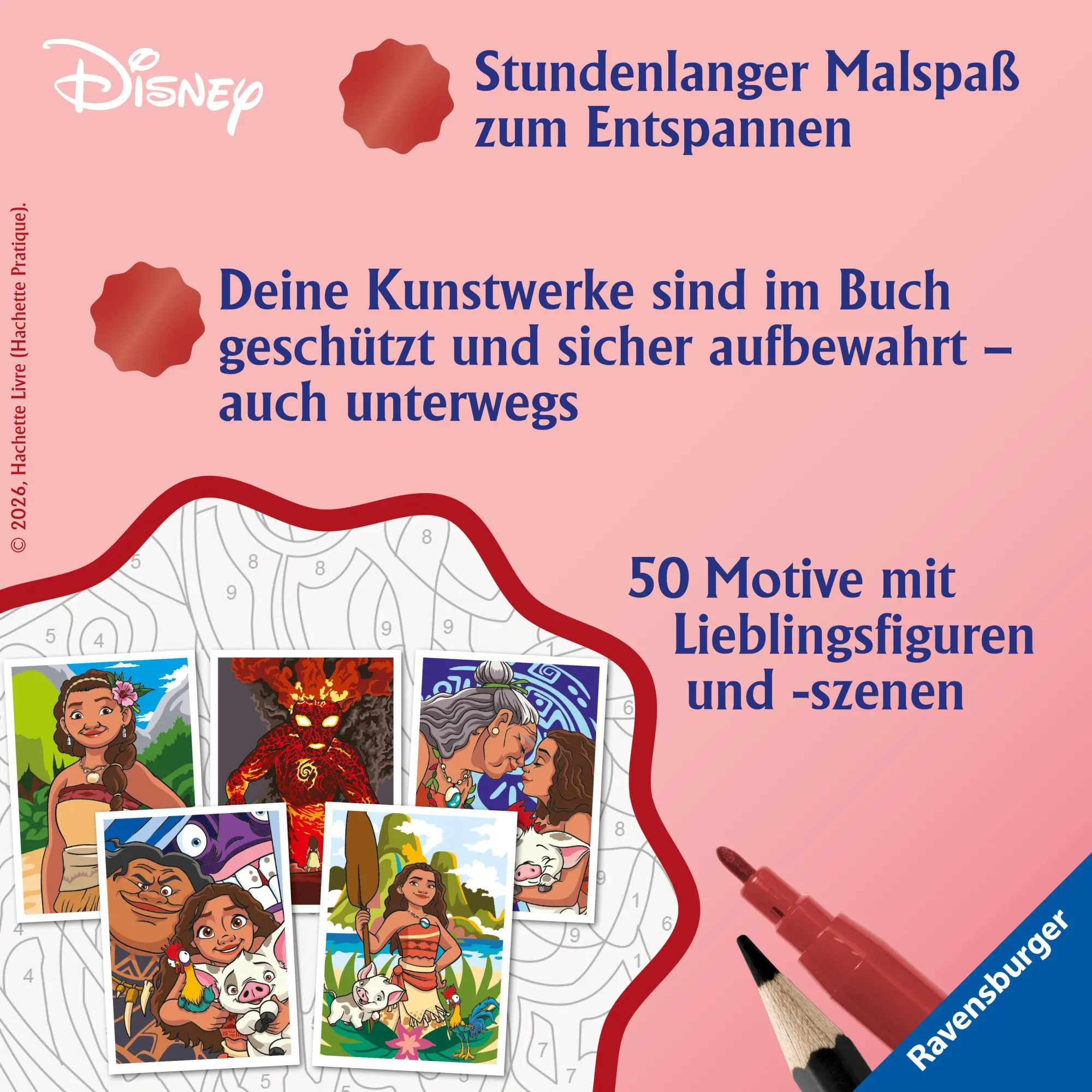 Bild: 9783473498697 | Disney Malen nach Zahlen - Vaiana | Taschenbuch | 112 S. | Deutsch
