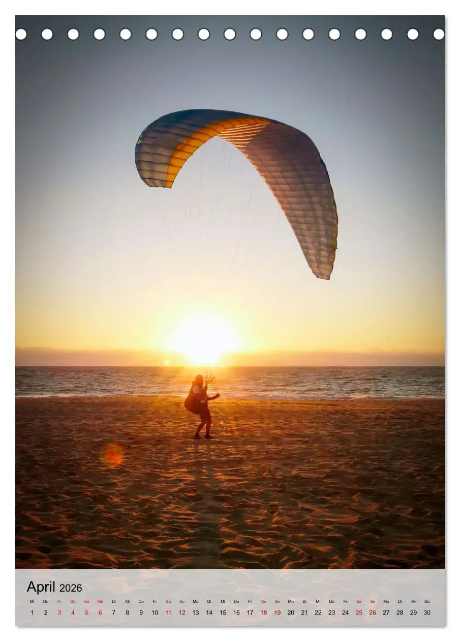Bild: 9783516368697 | Paragliding - einfach Spaß (Tischkalender 2026 DIN A5 hoch),...