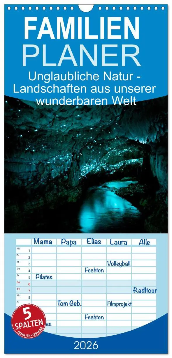 Cover: 9783516508697 | Familienplaner 2026 - Unglaubliche Natur - Landschaften aus unserer...