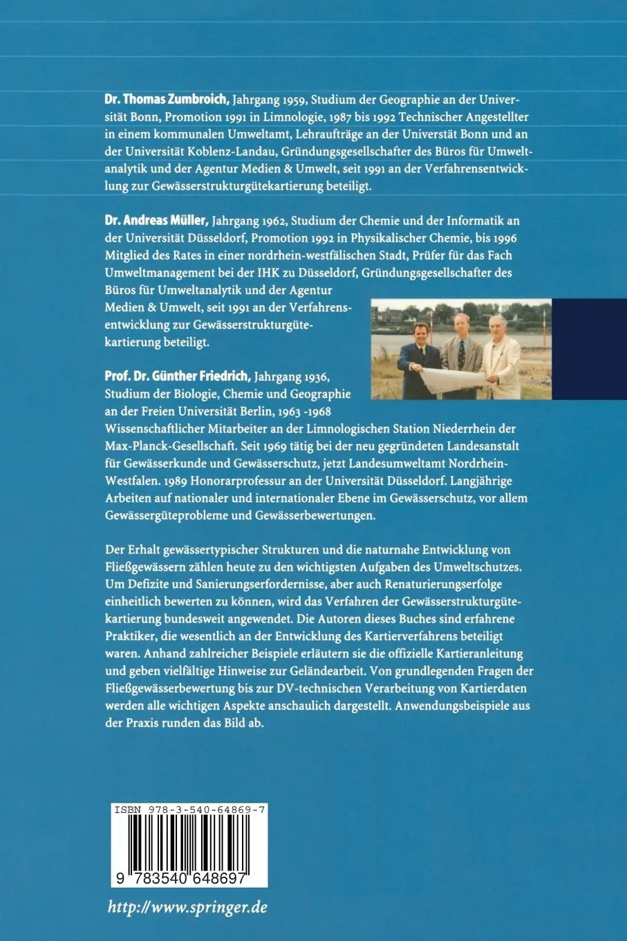 Rückseite: 9783540648697 | Strukturgüte von Fließgewässern | Grundlagen und Kartierung | Buch