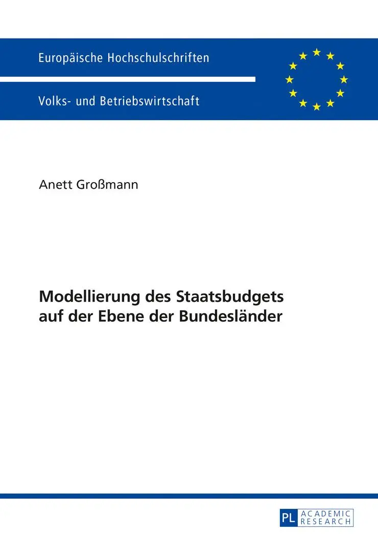 Cover: 9783631728697 | Modellierung des Staatsbudgets auf der Ebene der Bundesländer | Buch