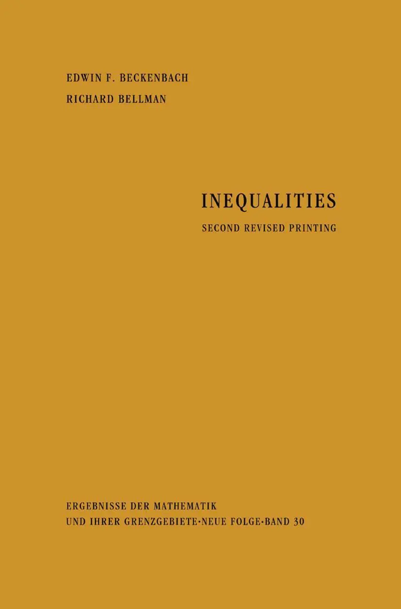 Cover: 9783662348697 | Inequalities | Richard Ernest Bellman (u. a.) | Taschenbuch | xi