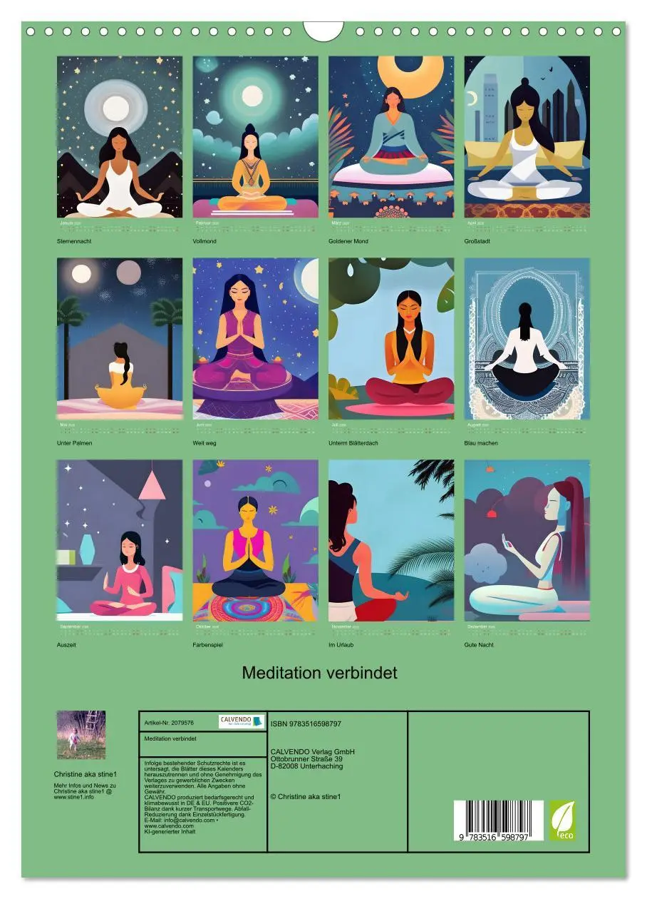 Bild: 9783516598797 | Meditation verbindet (Wandkalender 2026 DIN A3 hoch), CALVENDO...