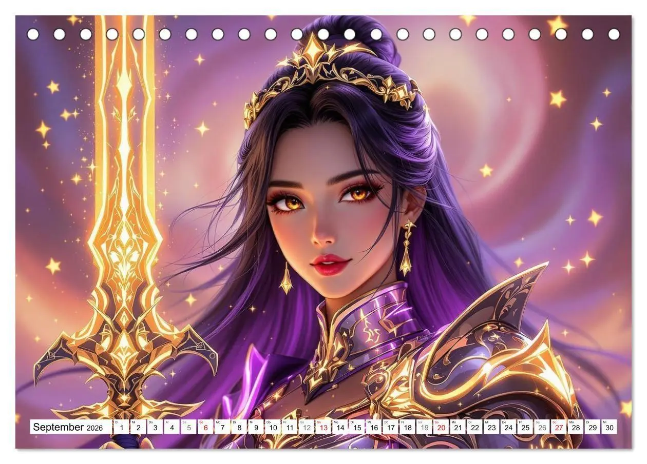 Bild: 9783516668797 | Fantasie Asia-Girls (Tischkalender 2026 DIN A5 quer), CALVENDO...