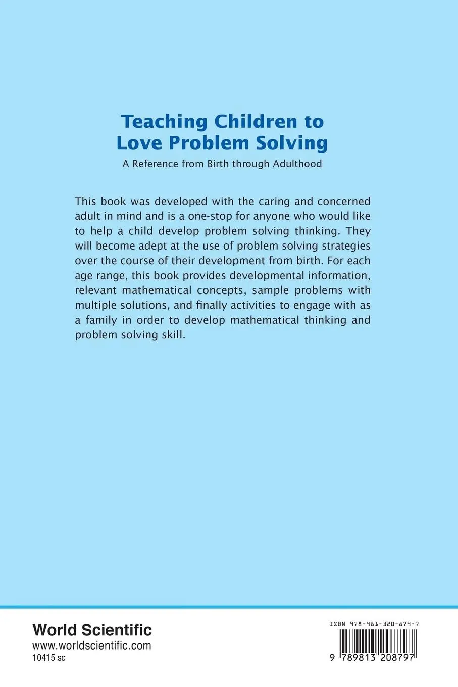 Rückseite: 9789813208797 | TEACHING CHILDREN TO LOVE PROBLEM SOLVING | Germain-Williams Terri