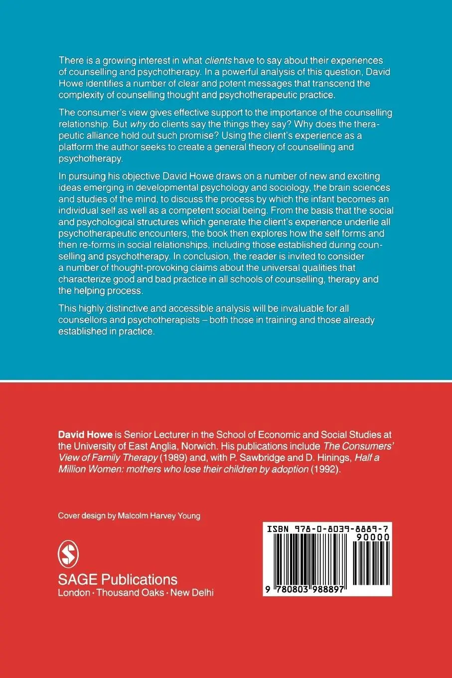 Rückseite: 9780803988897 | On Being a Client | David Howe | Taschenbuch | Englisch | 1993