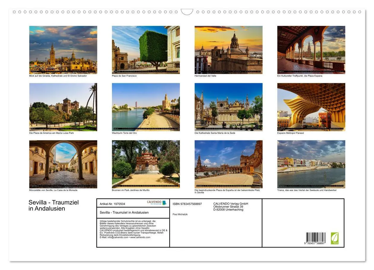 Bild: 9783457568897 | Sevilla - Traumziel in Andalusien (Wandkalender 2026 DIN A2 quer),...