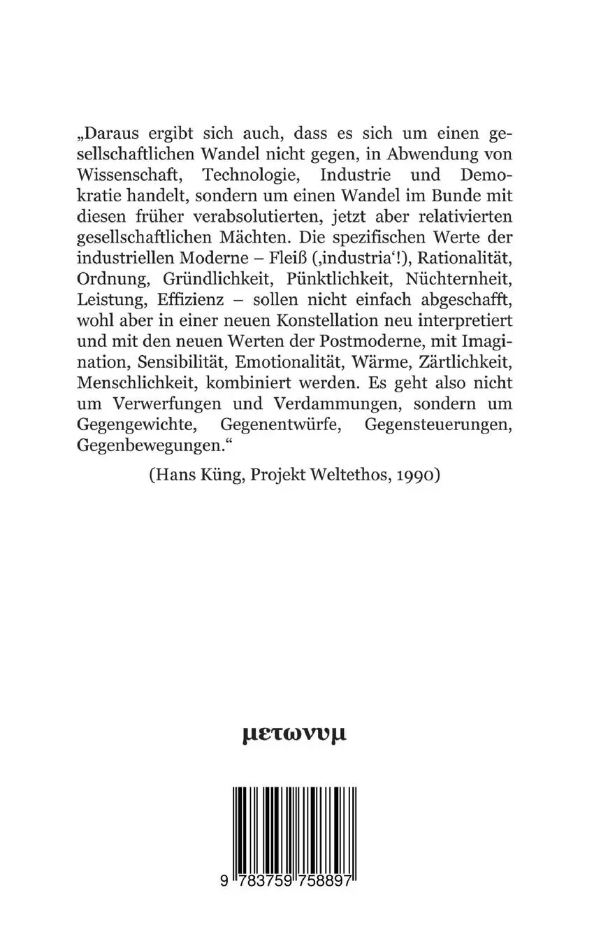 Rückseite: 9783759758897 | Hans Küngs Projekt Weltethos als politische Ethik | Schönherr-Mann