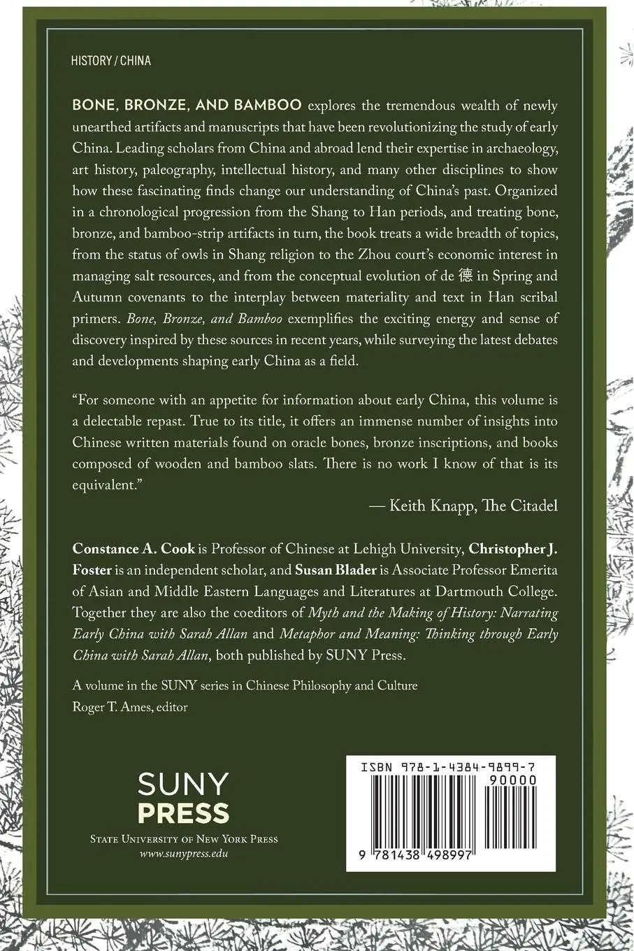 Rückseite: 9781438498997 | Bone, Bronze, and Bamboo | Unearthing Early China with Sarah Allan