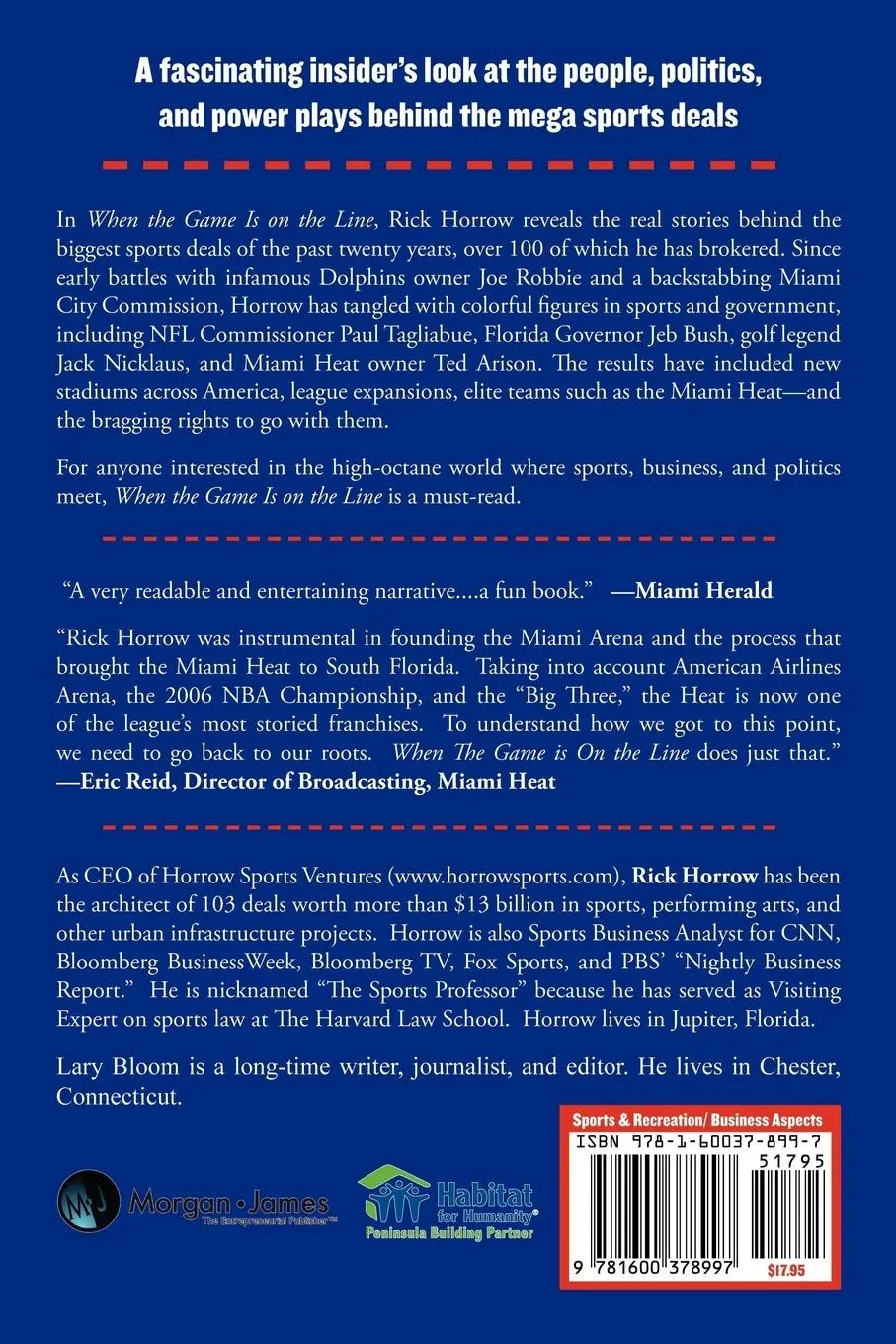 Rückseite: 9781600378997 | When the Game is on the Line | Rick Horrow (u. a.) | Taschenbuch