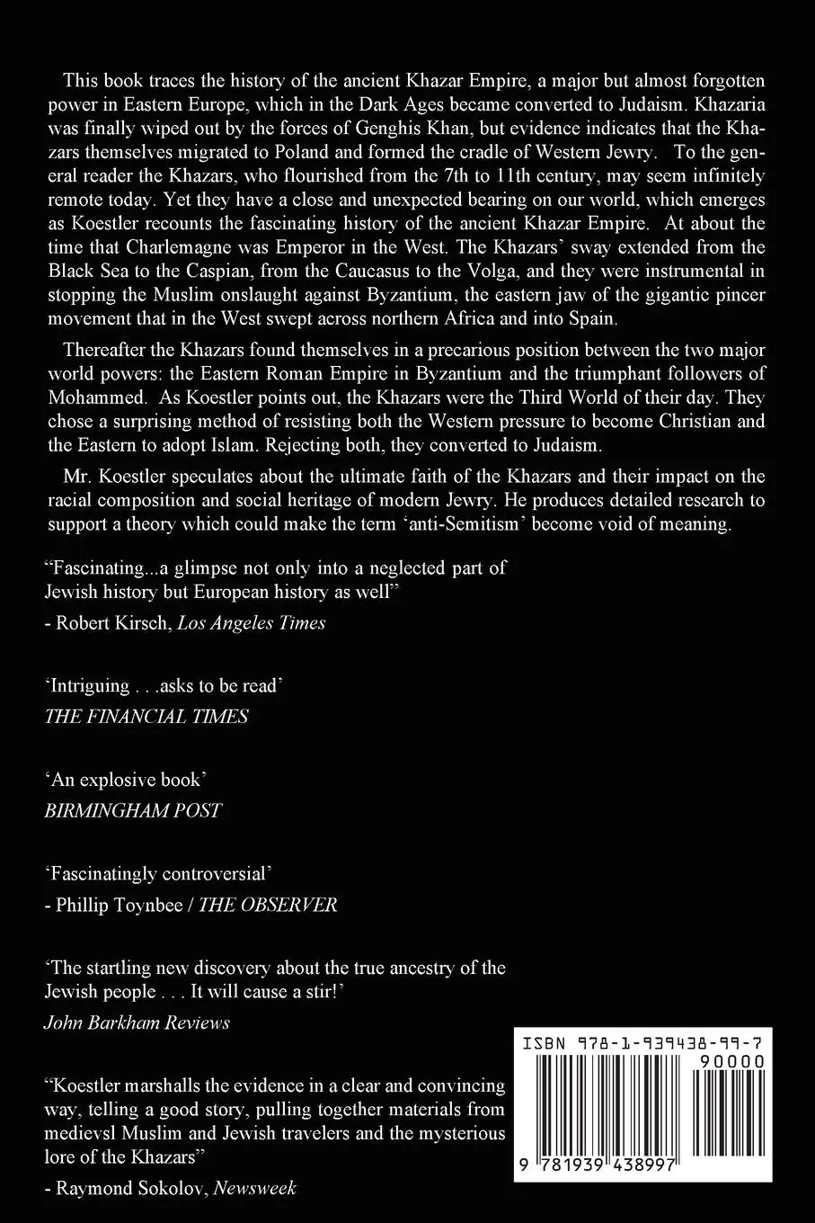 Rückseite: 9781939438997 | The Thirteenth Tribe | The Khazar Empire and its Heritage | Koestler