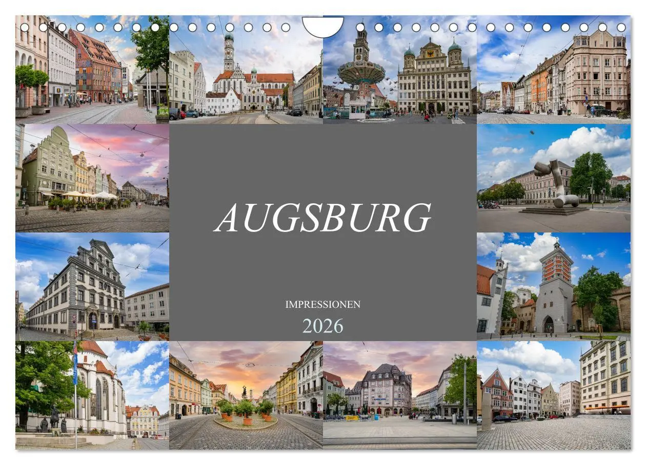 Cover: 9783457628997 | Augsburg Impressionen (Wandkalender 2026 DIN A4 quer), CALVENDO...