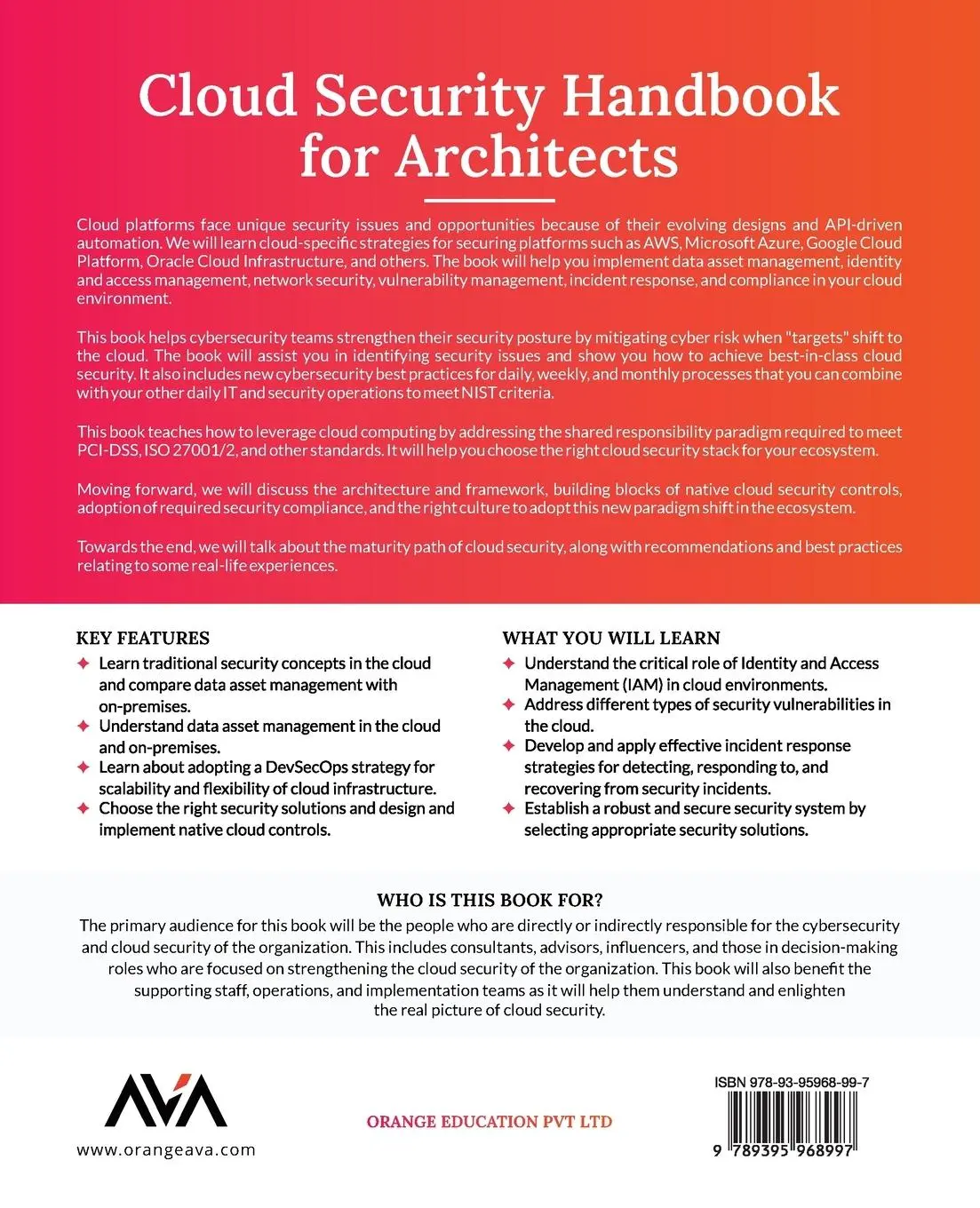 Rückseite: 9789395968997 | Cloud Security Handbook for Architects | Ashish Mishra | Taschenbuch