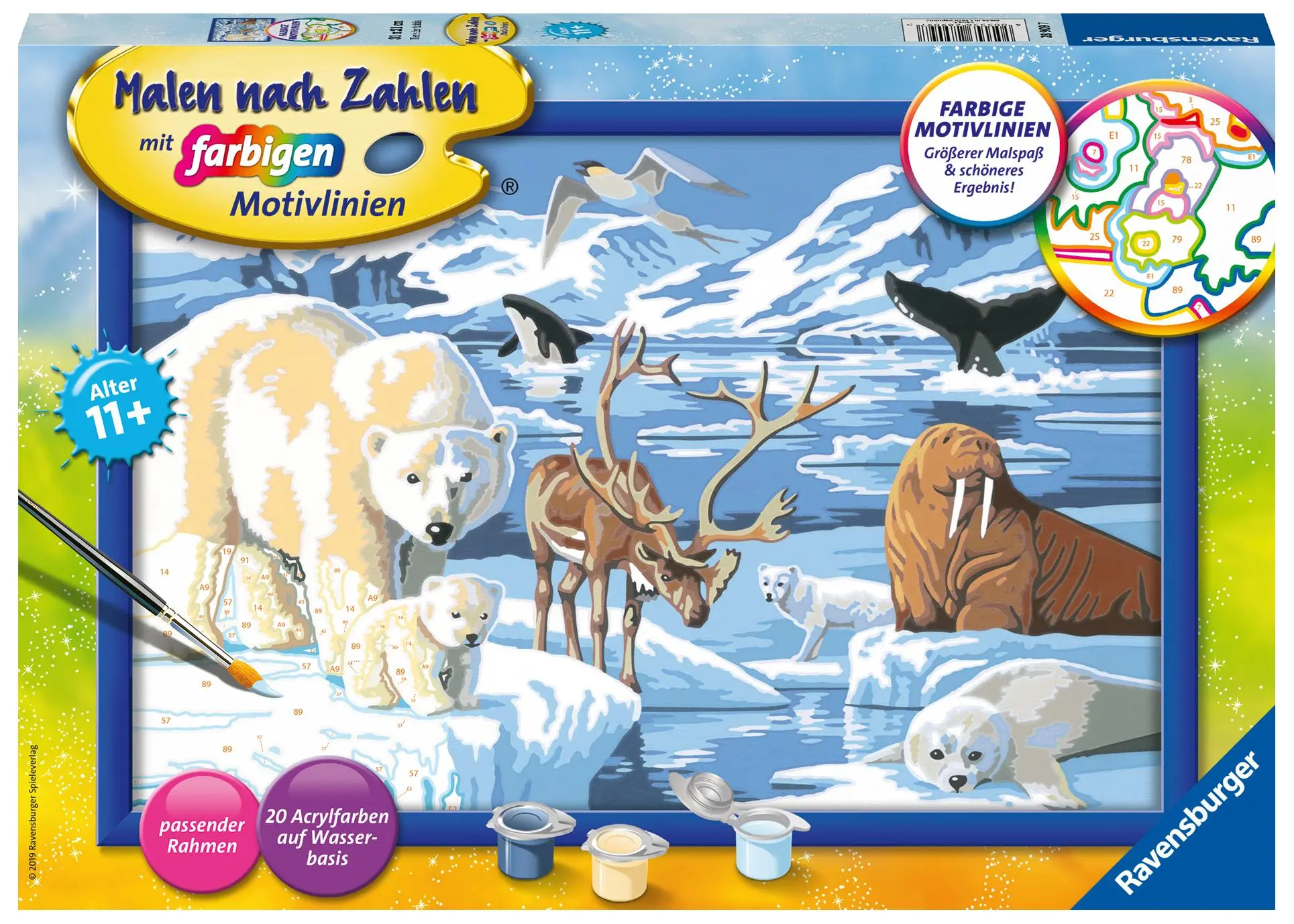 Cover: 4005556289097 | Tiere der Arktis Malen nach Zahlen Serie C | Spiel | 28909 | Deutsch