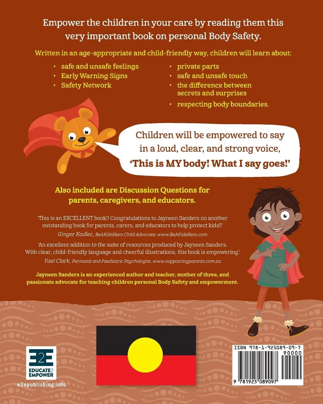Rückseite: 9781925089097 | My Body! What I Say Goes! Indigenous Edition | Jayneen Sanders | Buch
