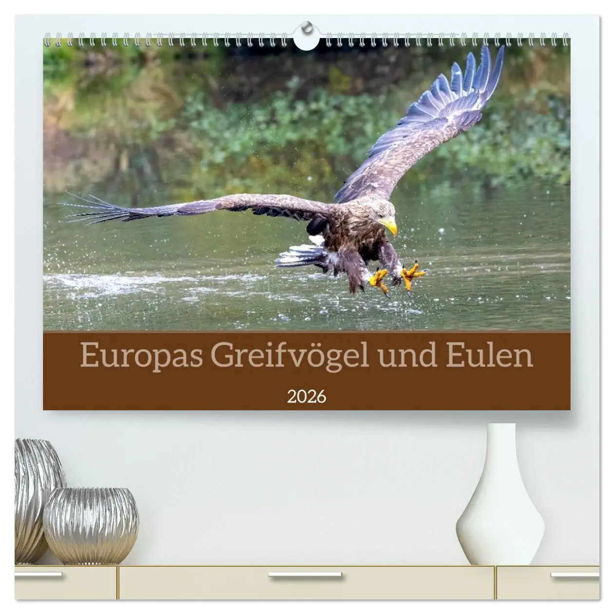 Cover: 9783516609097 | Europas Greifvögel und Eulen (hochwertiger Premium Wandkalender...
